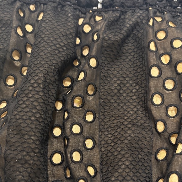 Nanette Lepore Black Crochet & Eyelet Crop Top - Picture 15 of 16